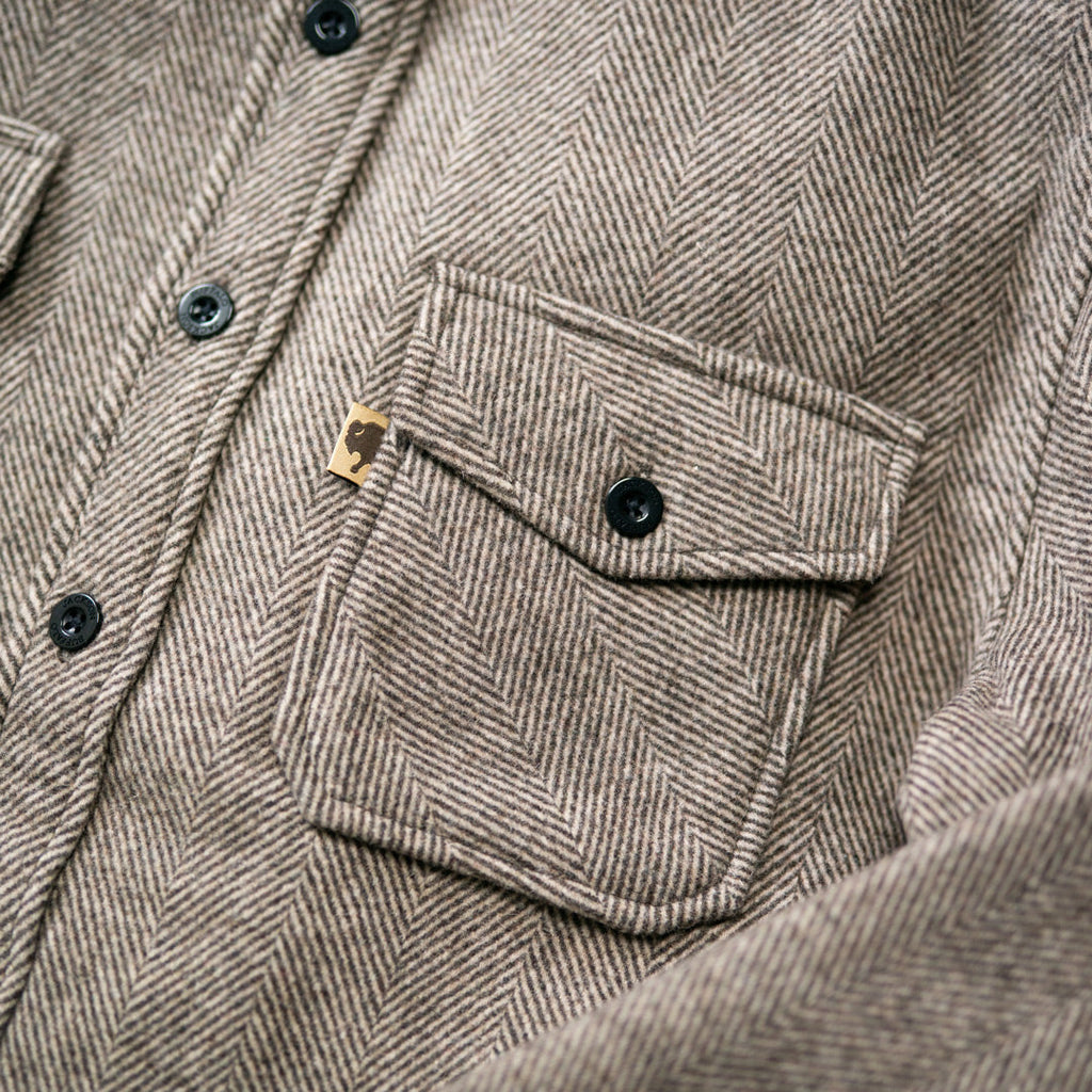 Riverton Wool Shirt Jac | Ashen Brown