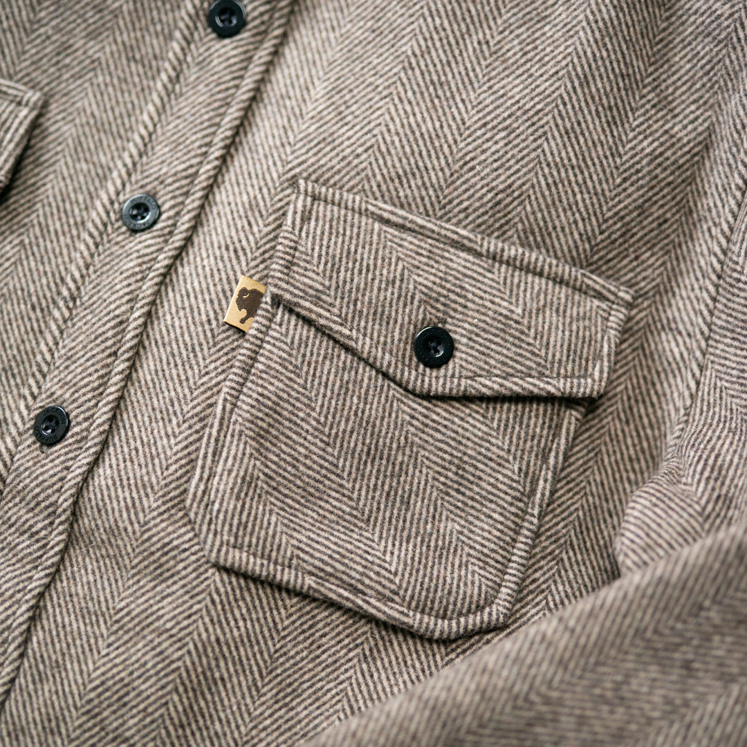 Riverton Wool Shirt Jac | Ashen Brown