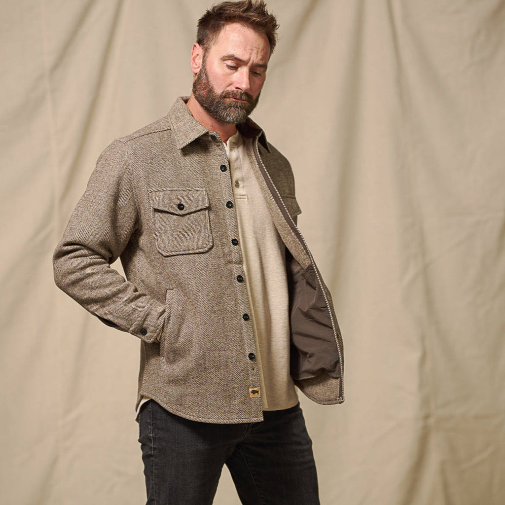 Riverton Wool Shirt Jac | Ashen Brown