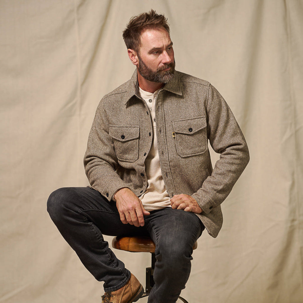 Riverton Wool Shirt Jac | Ashen Brown