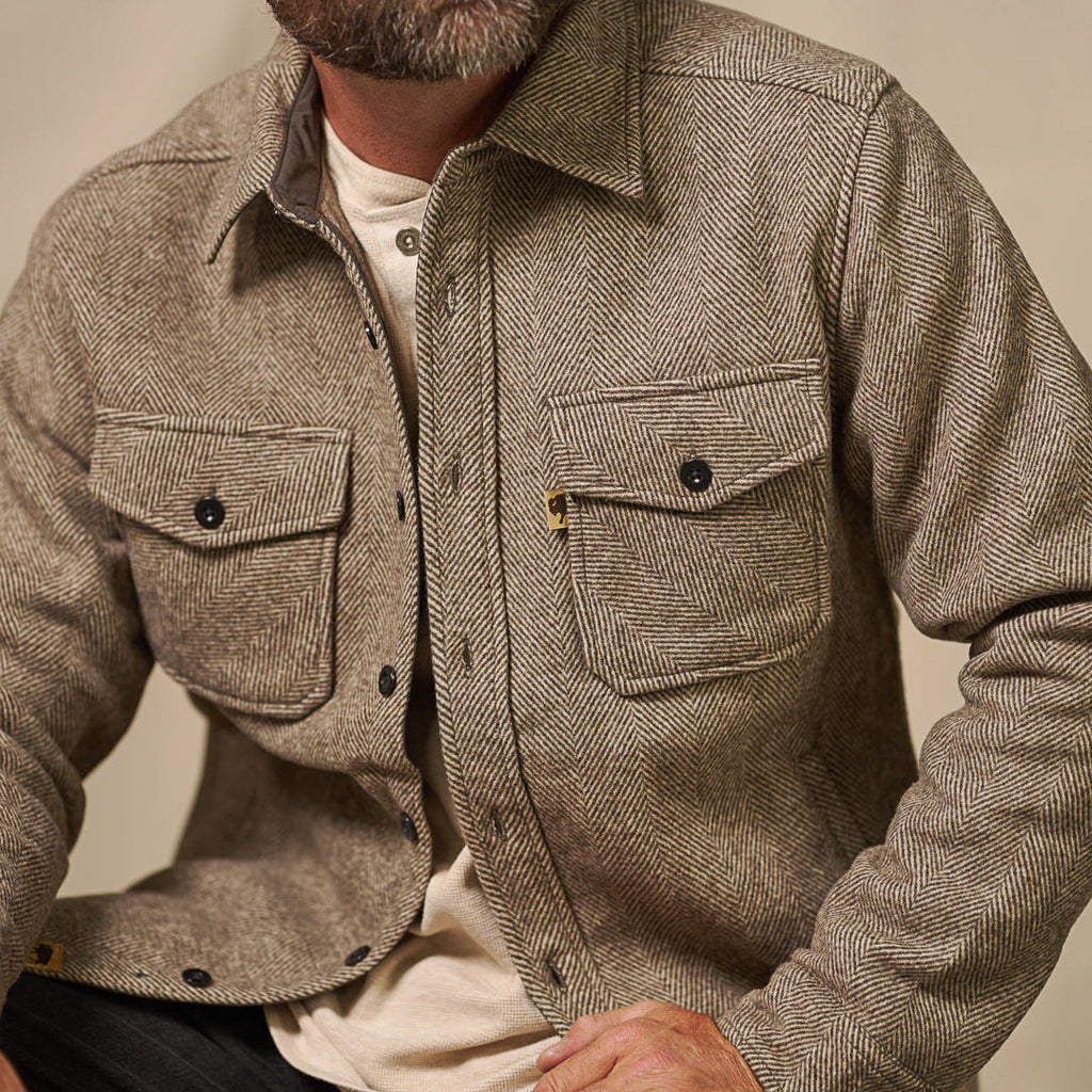 Riverton Wool Shirt Jac | Ashen Brown