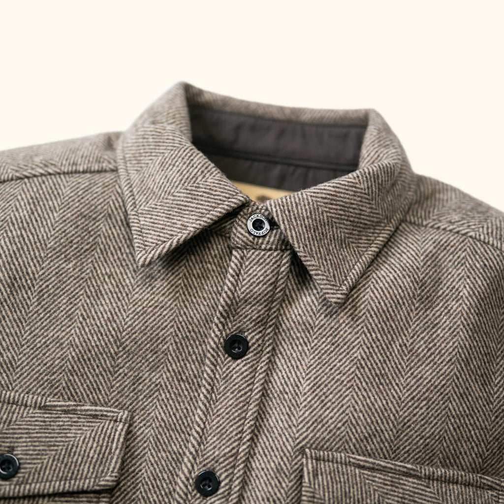 Riverton Wool Shirt Jac | Ashen Brown