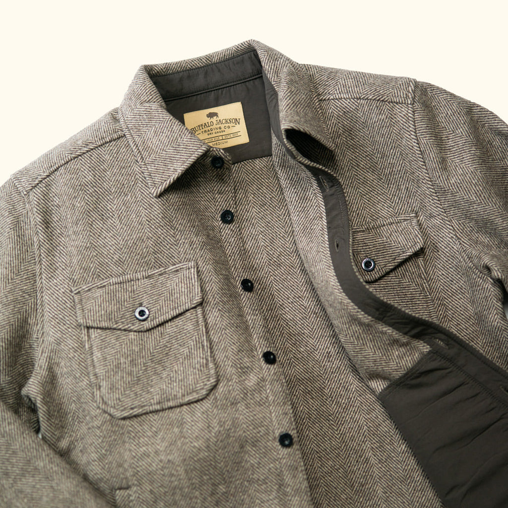 Riverton Wool Shirt Jac | Ashen Brown