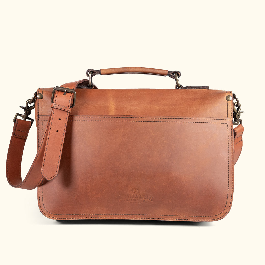 Roosevelt Leather Briefcase | Amber Brown