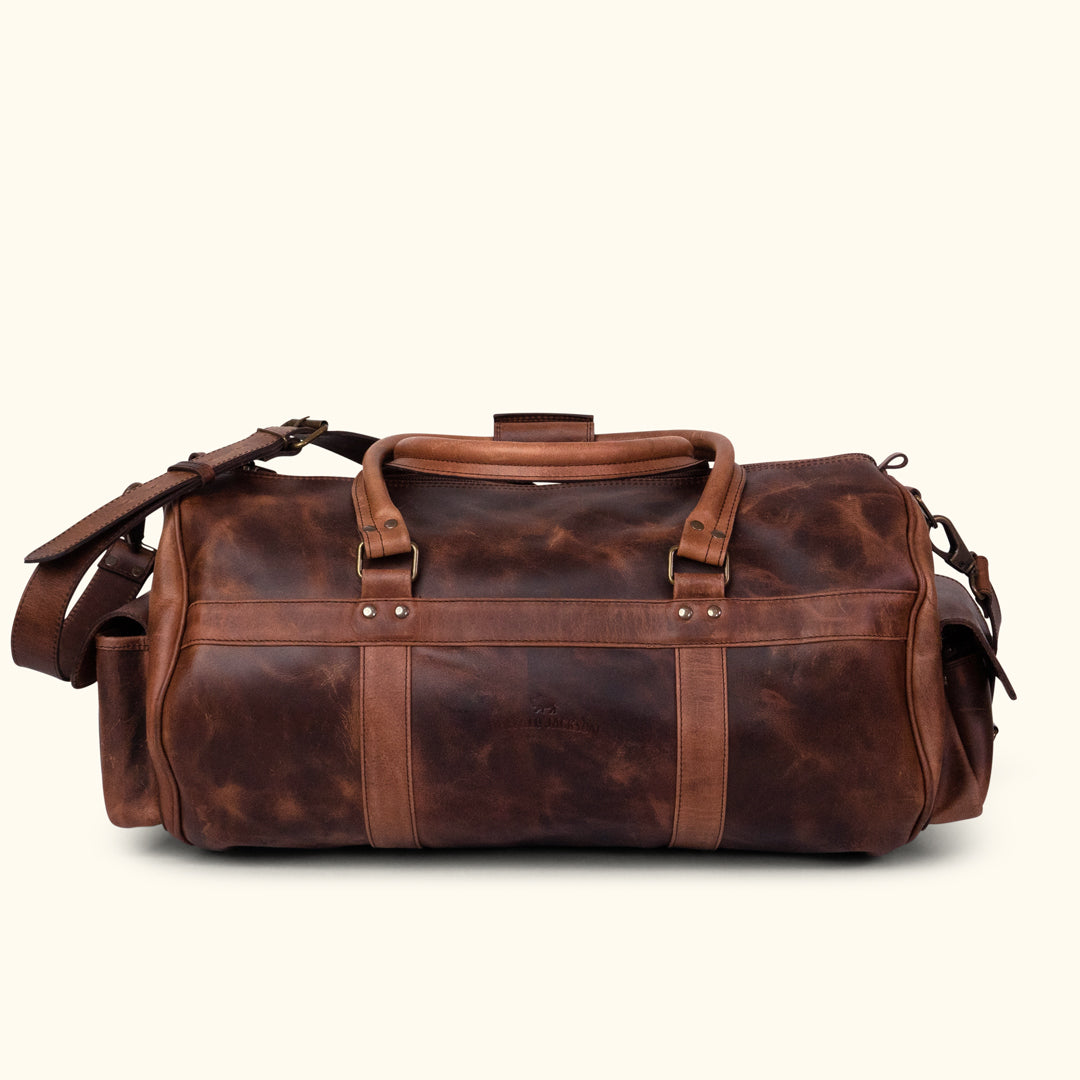 Roosevelt Buffalo Leather Duffle Bag | Dark Oak