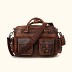 Roosevelt Buffalo Leather Pilot Bag | Dark Oak
