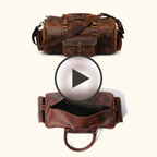 Roosevelt Buffalo Leather Duffle Bag | Dark Oak