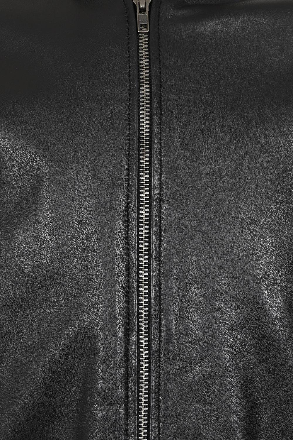 BOBBY Men's Nappa Leather Bomber Jacket - Classic Black