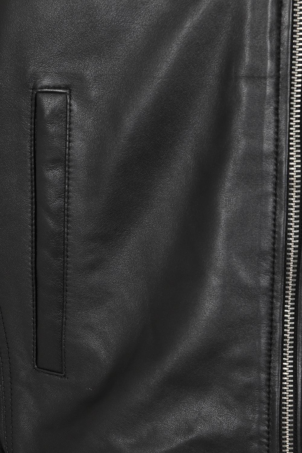 BOBBY Men's Nappa Leather Bomber Jacket - Classic Black