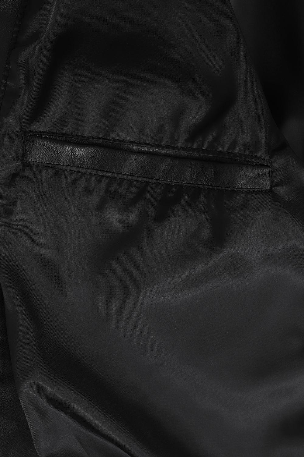 BOBBY Men's Nappa Leather Bomber Jacket - Classic Black