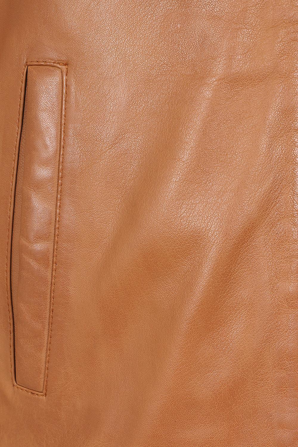 Men's Genuine Nappa Leather Bomber Jacket - Classic Style