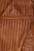 Men's Genuine Nappa Leather Bomber Jacket - Classic Style