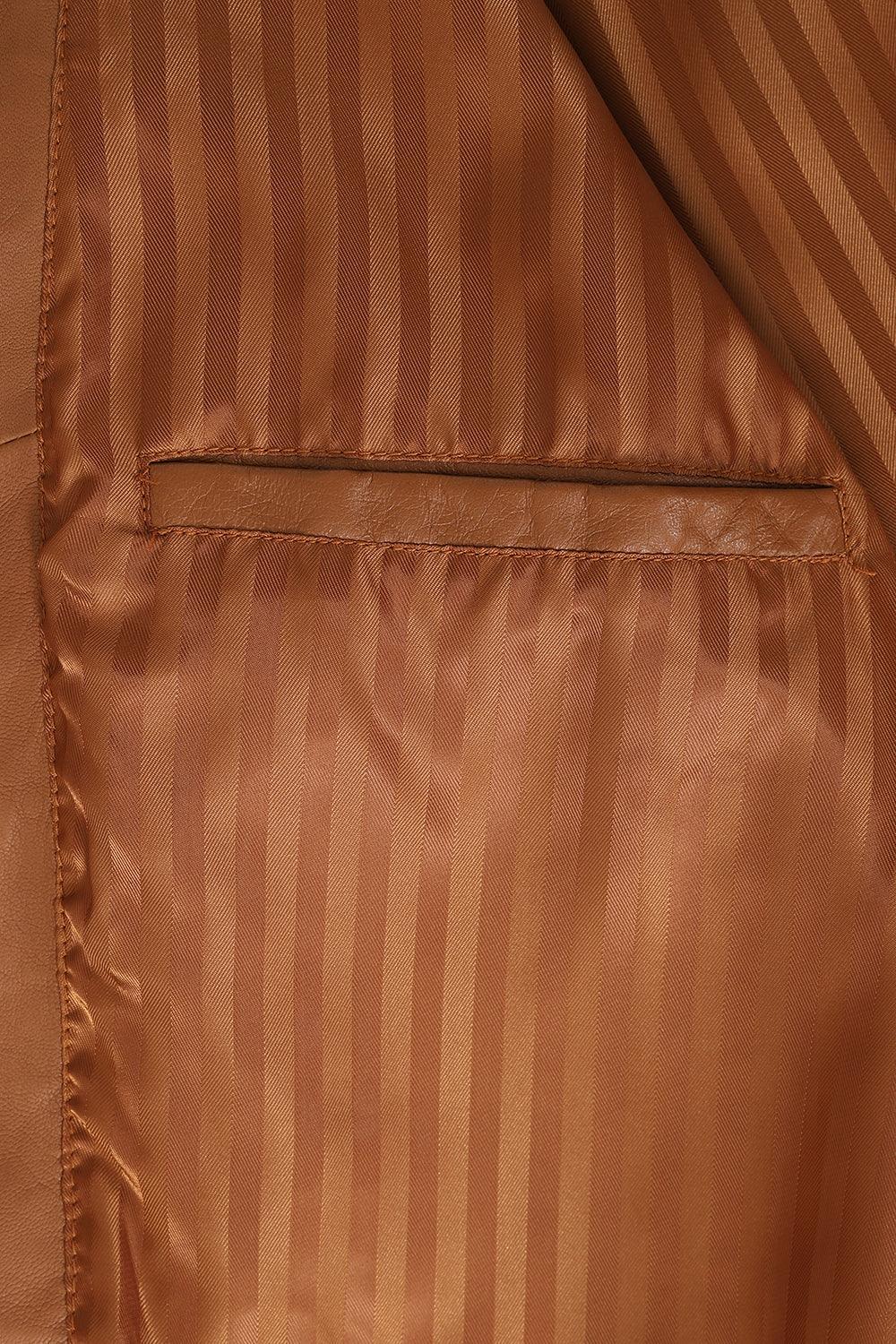 Men's Genuine Nappa Leather Bomber Jacket - Classic Style