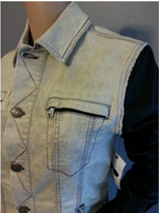 Custom Eduardo Blue Leather Jacket