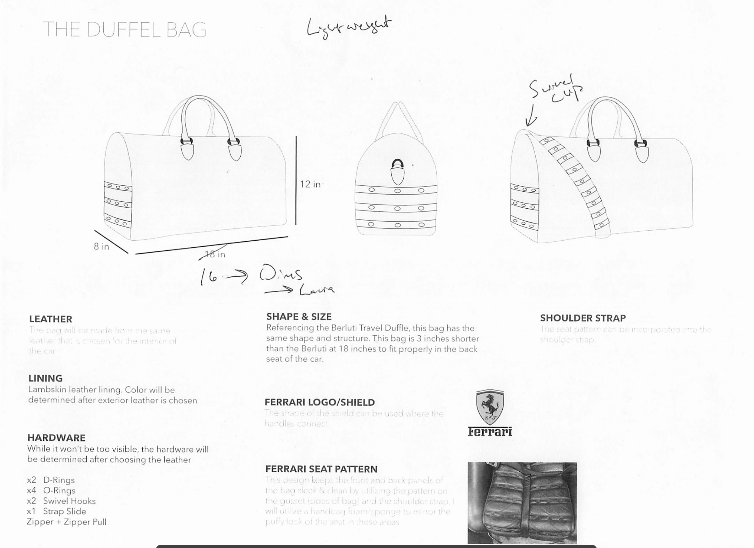 Custom Patrick Shevchuk Leather Bags x 2