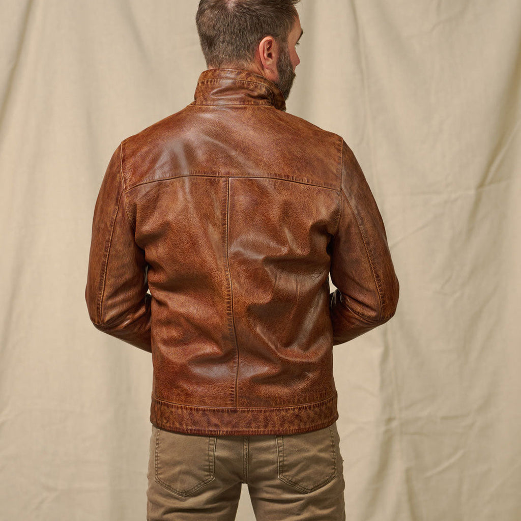 Sedona Light Weight Leather Jacket | Copperwood Brown