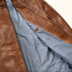 Sedona Light Weight Leather Jacket | Copperwood Brown