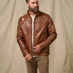 Sedona Light Weight Leather Jacket | Copperwood Brown