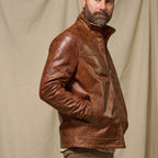 Sedona Light Weight Leather Jacket | Copperwood Brown