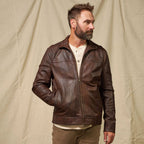 Sedona Light Weight Leather Jacket | Ironwood Brown