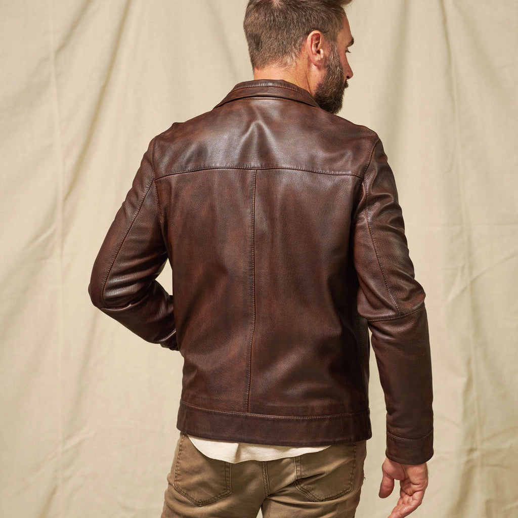 Sedona Light Weight Leather Jacket | Ironwood Brown
