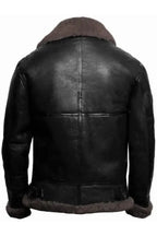Classic B-3 Sheepskin Shearling Leather Bomber Jacket
