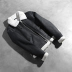 Sherilyn B-3 Black & White Leather Bomber Jacket