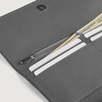 Taylor Grey Leather Continental Wallet