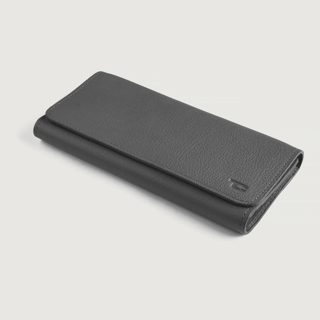 Taylor Grey Leather Continental Wallet