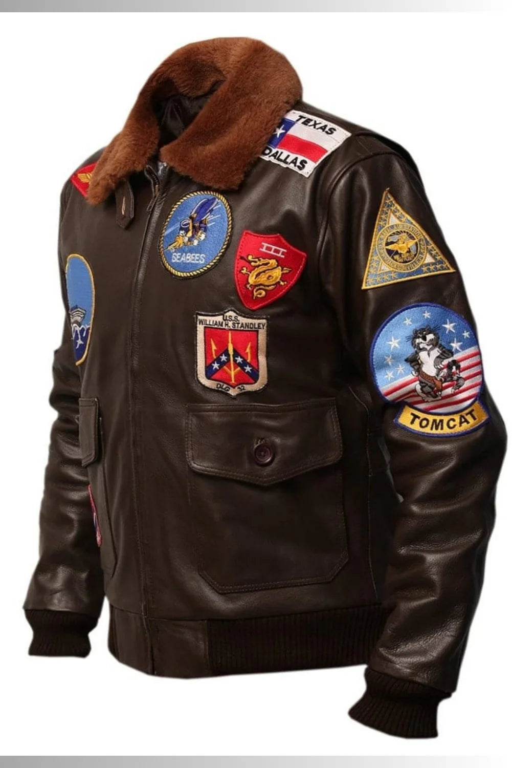 Top Gun Maverick Flying Leather Bomber Jacket
