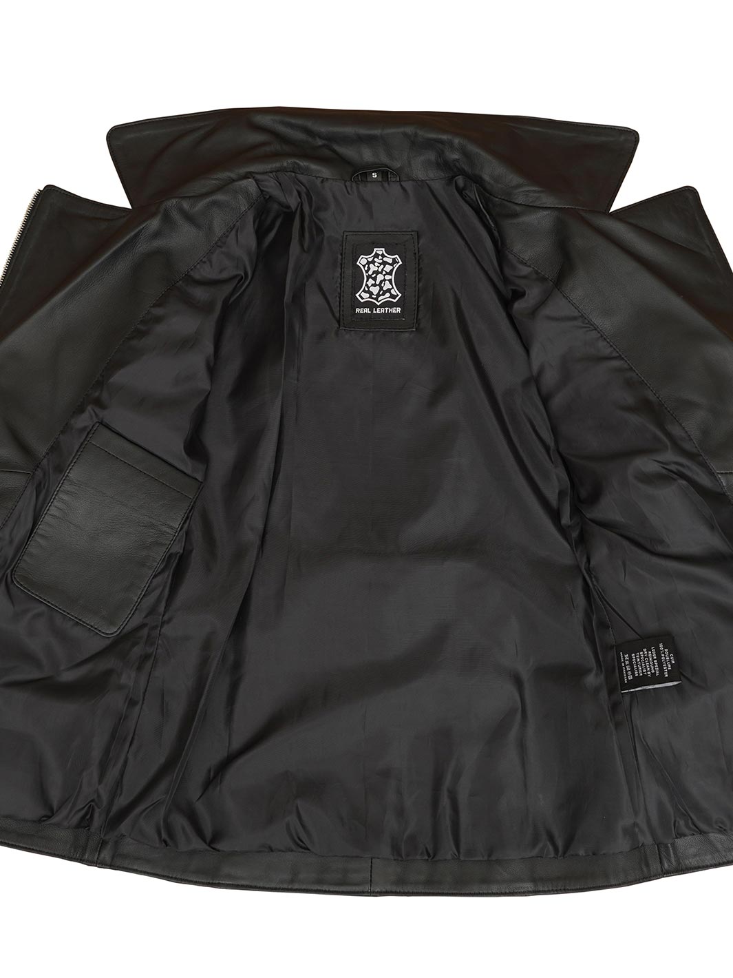 Women's Asymmetrical Black Leather Jacket