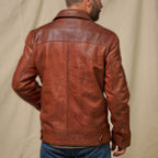Elkhorn Leather Jacket | Distressed Brown & Chestnut