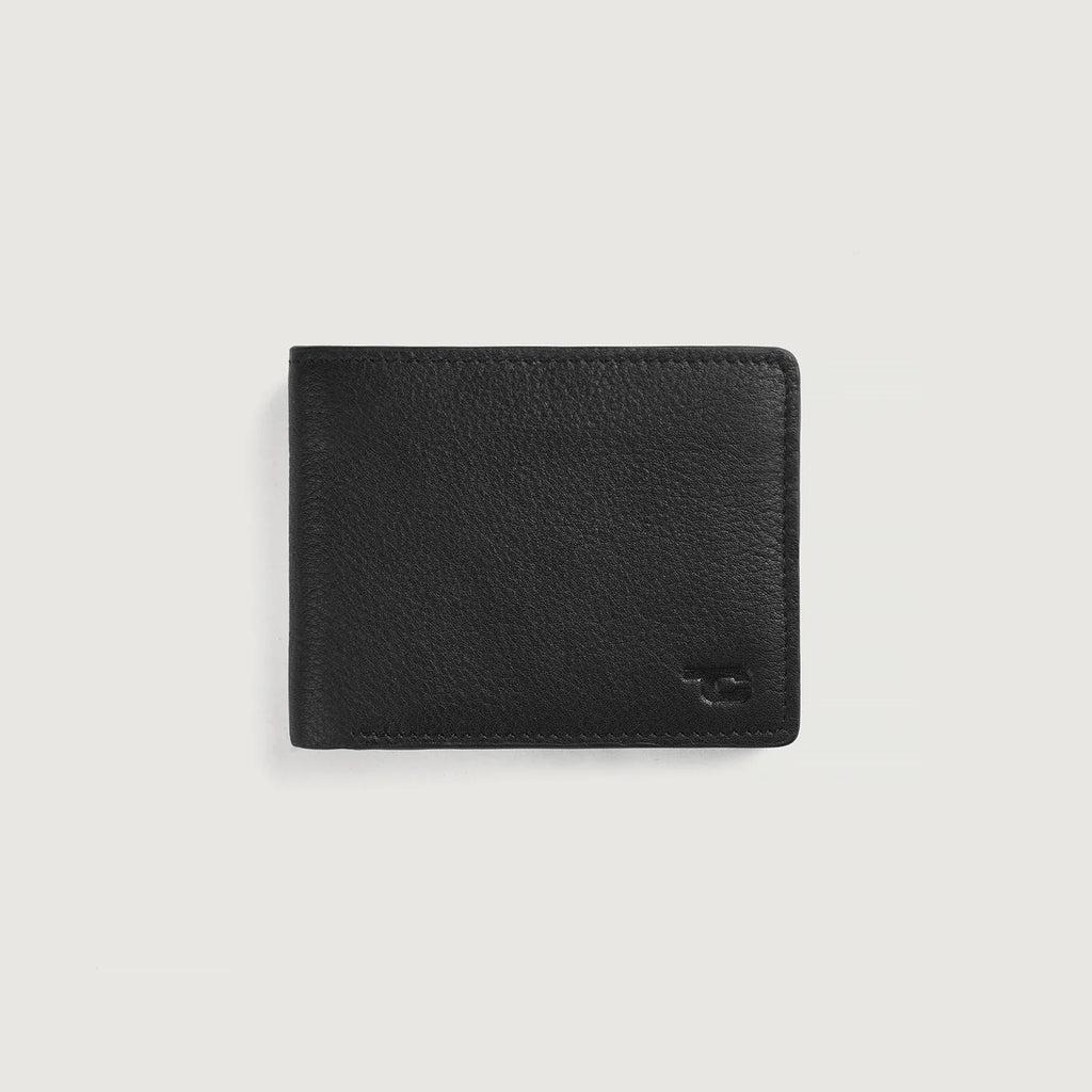 Voren Black Leather Bi-fold Wallet