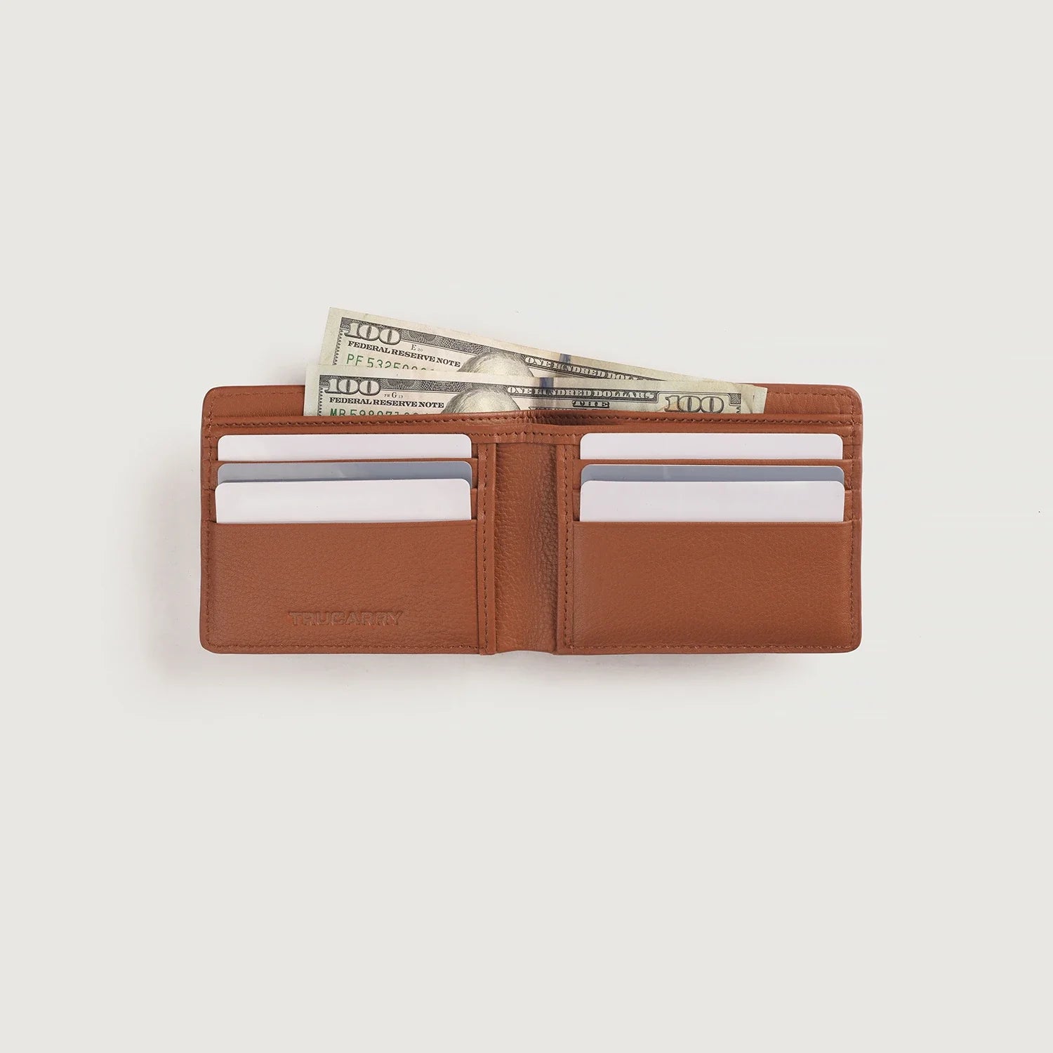 Voren Brown Leather Bi-fold Wallet