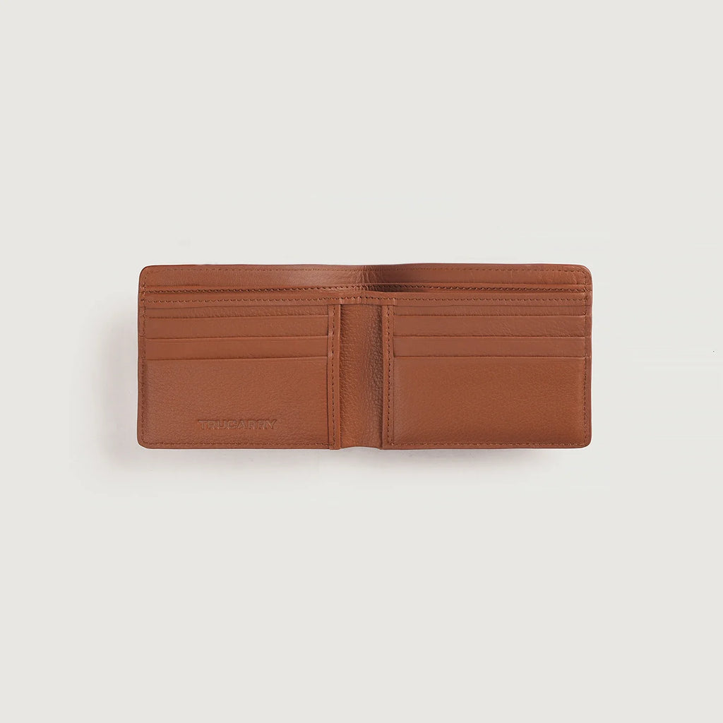 Voren Brown Leather Bi-fold Wallet