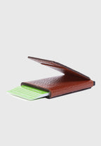 Genuine Leather Venous Pattern Tan Card Holder