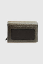 Genuine Leather Caviar Pattern Mouse Snap Closure Wallet \u0026 Card Holder