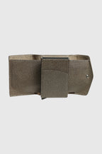 Genuine Leather Caviar Pattern Mouse Snap Closure Wallet \u0026 Card Holder