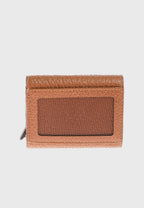 Genuine Leather Venous Pattern Tan Snap Closure Wallet \u0026 Card Holder