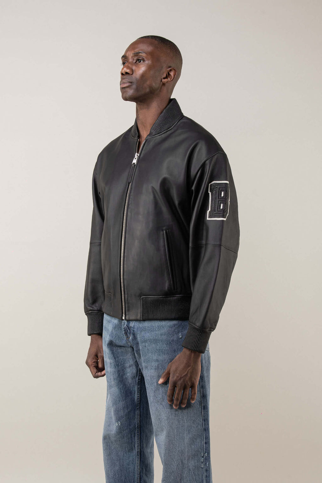 Refined Bomber Leather Jacket (Man)