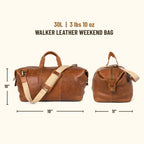 Walker Leather Weekend Bag | Rustic Tan