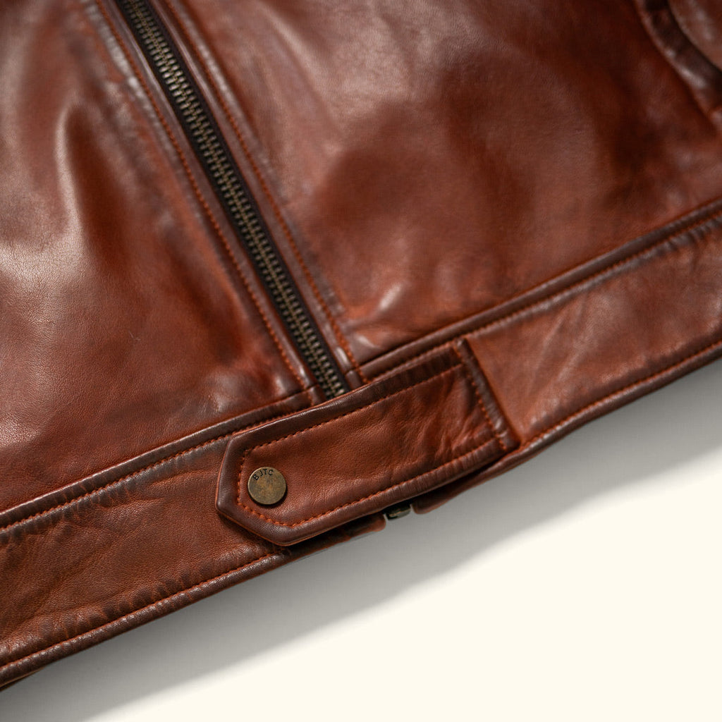 Elkhorn Leather Jacket | Distressed Brown & Chestnut