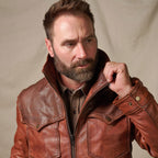 Elkhorn Leather Jacket | Distressed Brown & Chestnut