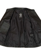 Petite Women's Black Cafe Racer Leather Jacket