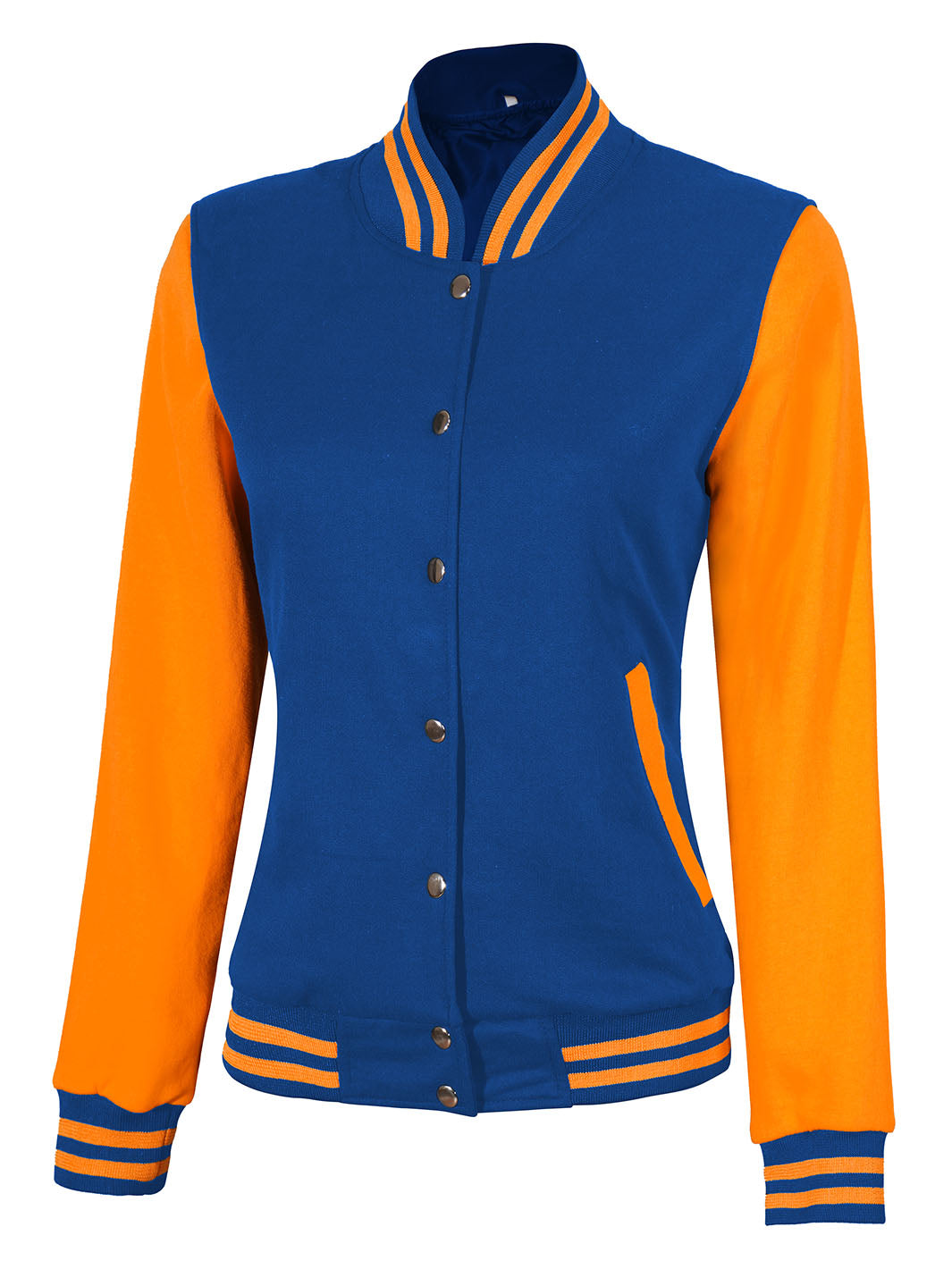 Women's Royal Blue and Yellow  Letterman Varsity Jacket