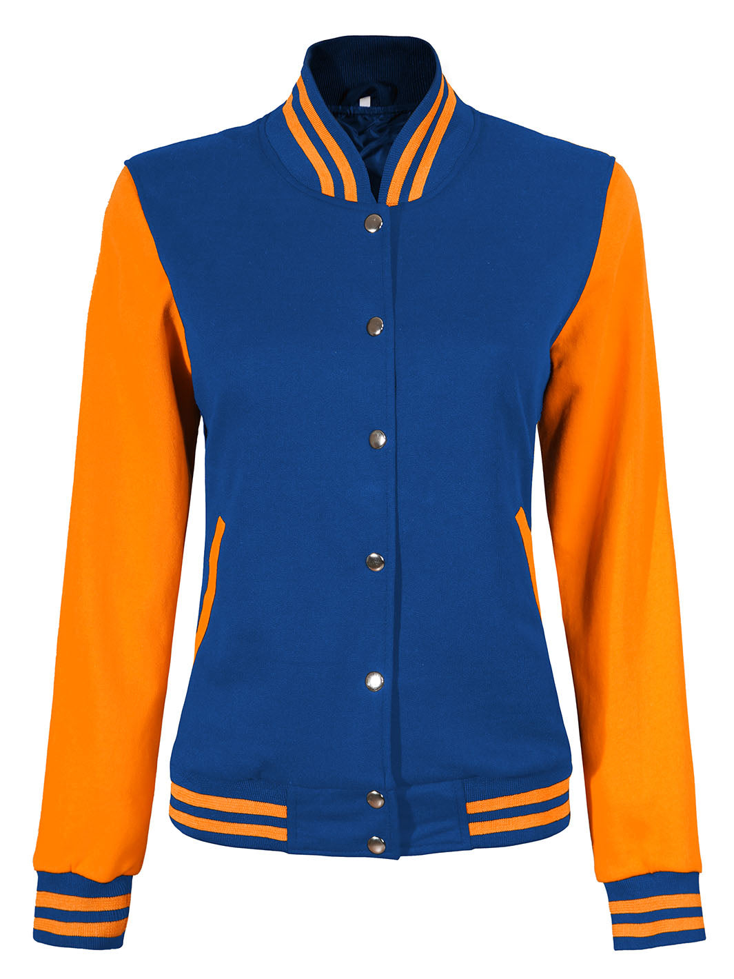 Women's Royal Blue and Yellow  Letterman Varsity Jacket