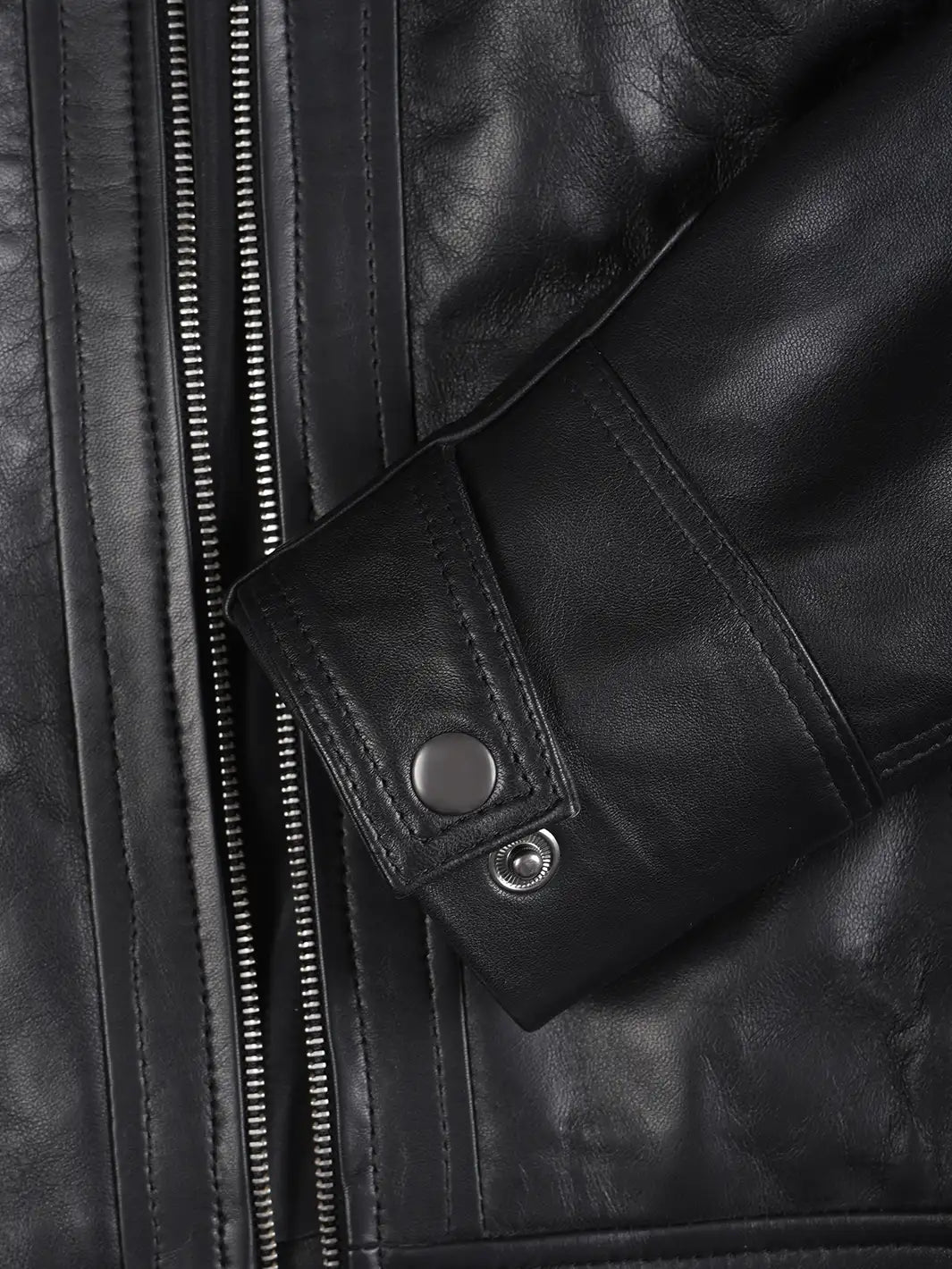Johnson Women Black Quilted Biker Style Leather Jacket