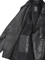 Clarissa Womens Black Asymmetrical Peplum Leather Jacket