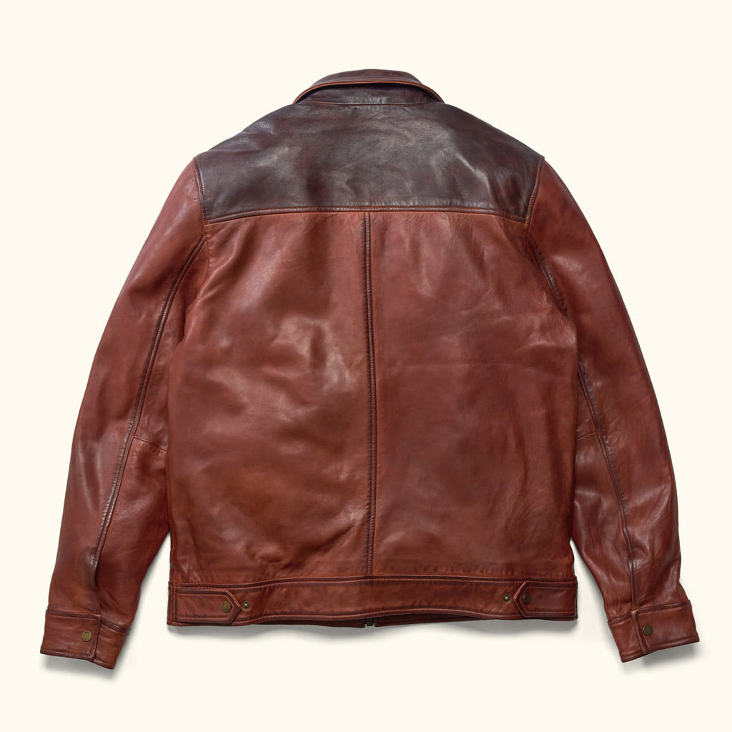 Elkhorn Leather Jacket | Distressed Brown & Chestnut