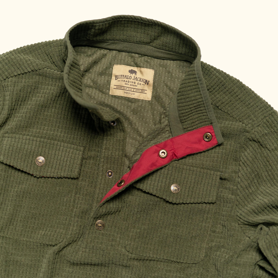 Yosemite Waffle Fleece Pullover | Moss Green